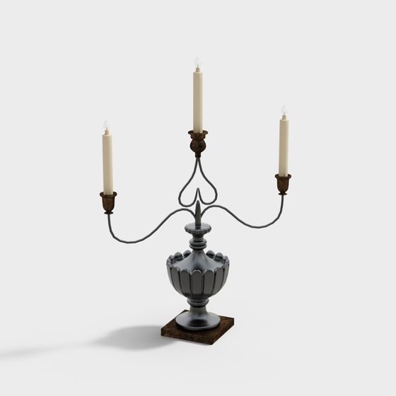 Vintage Candle Holder 3D Model