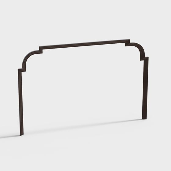 Stylish Arched Panel 3D model for Interior Spaces