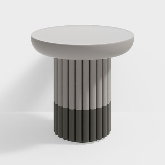 Minimalist Column Side Table 3D model
