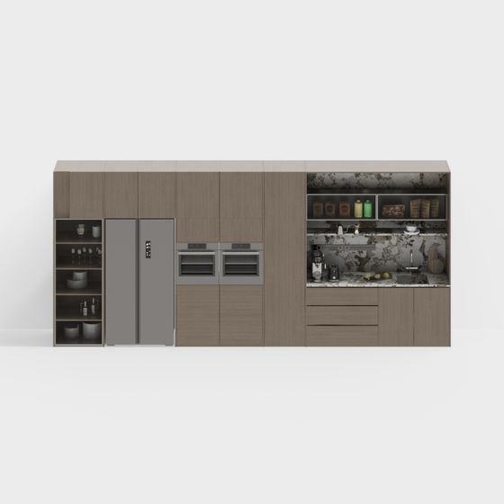 Stylish Kitchen Cabinet Door 3D model