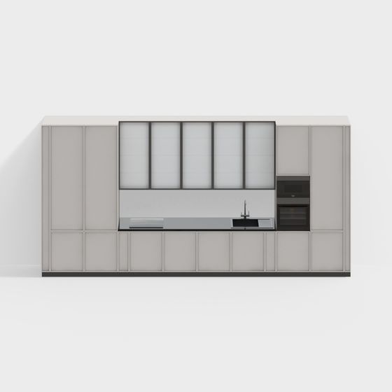 Modern Low-Poly Kitchen Design 3D model