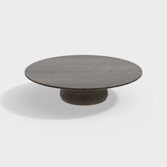 Elegant Round Coffee Table 3D model for Modern Interiors