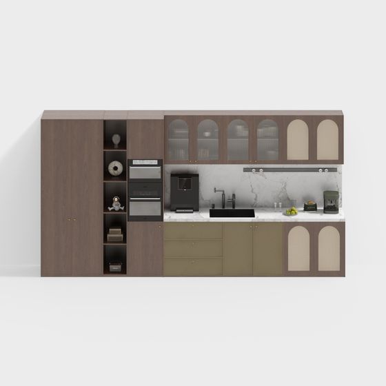 Quiet Elegance Kitchen Design 3D model