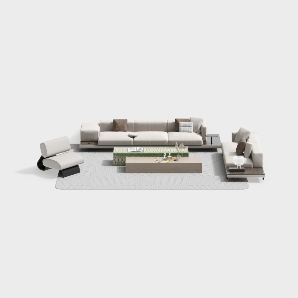 Urban Comfort 3D model Sofa Set