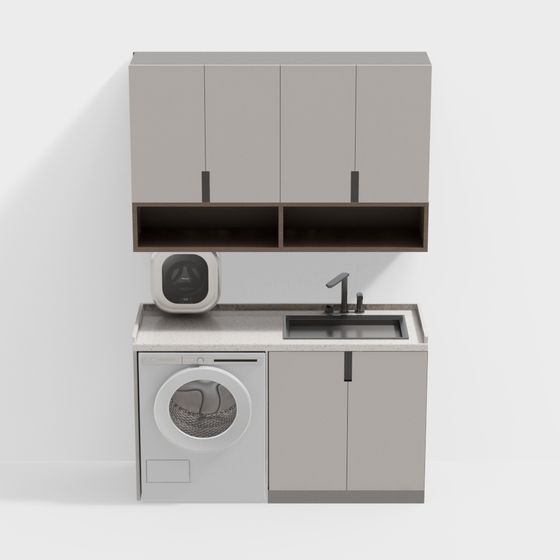 Laundry Room Oasis 3D model for Modern Spaces