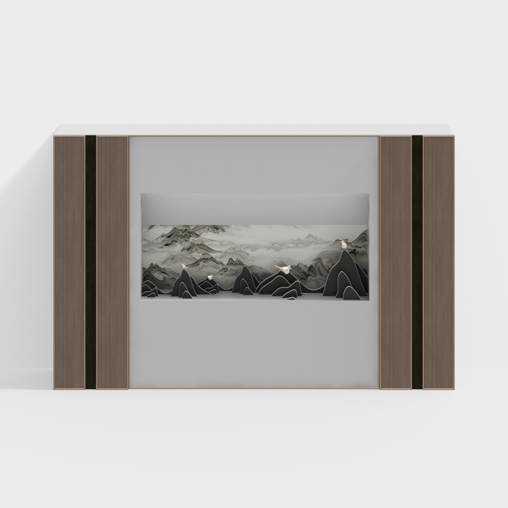 New Chinese background wall