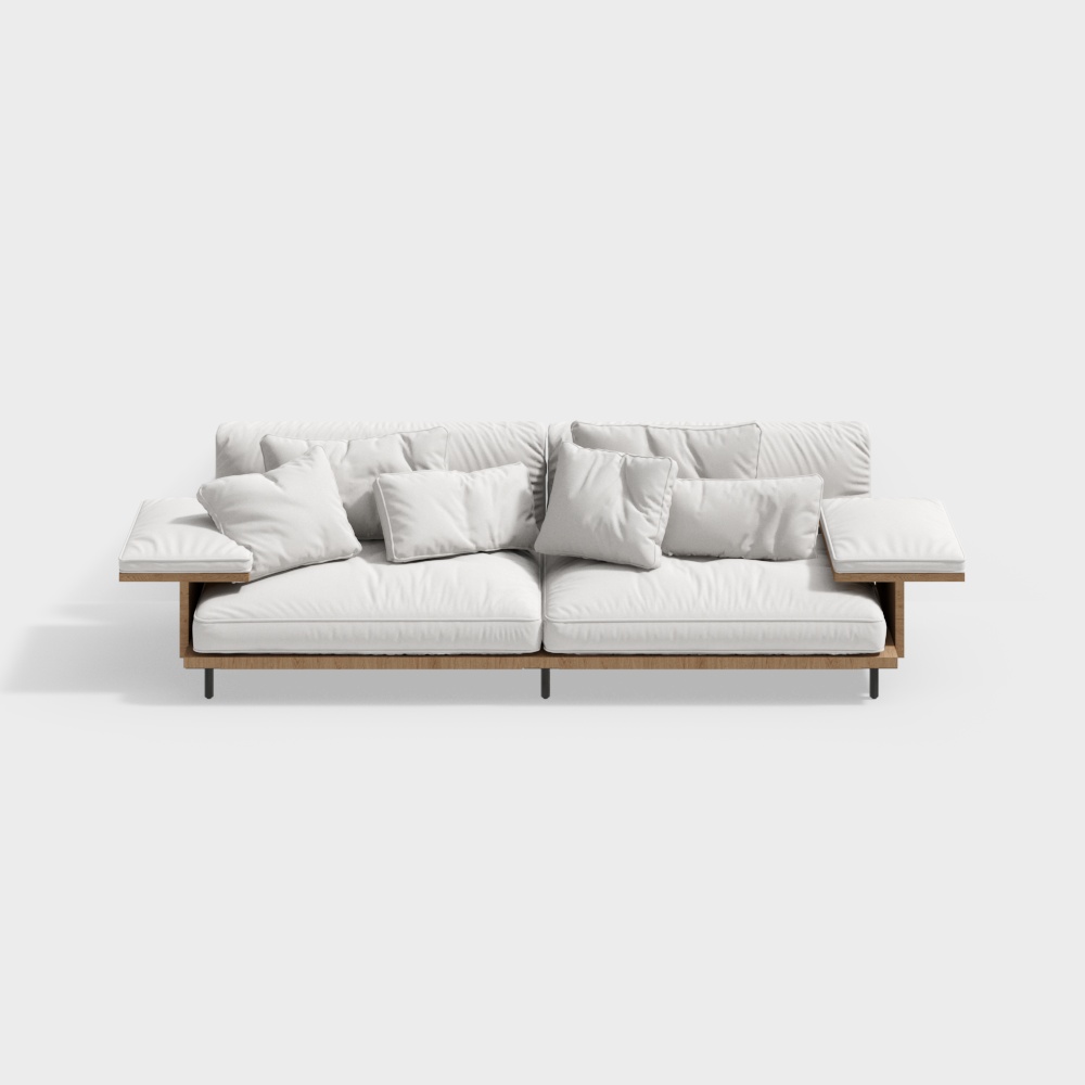 Urban Comfort Sofa 3D Model – Modern Minimalist Design