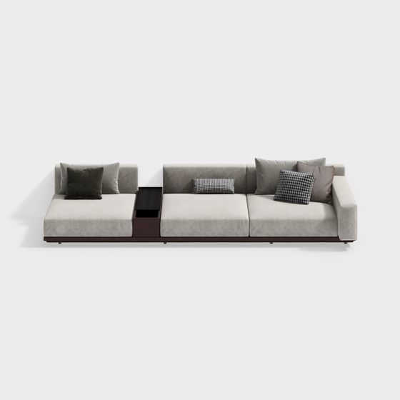Italian Multi-Person Sofa in Gray