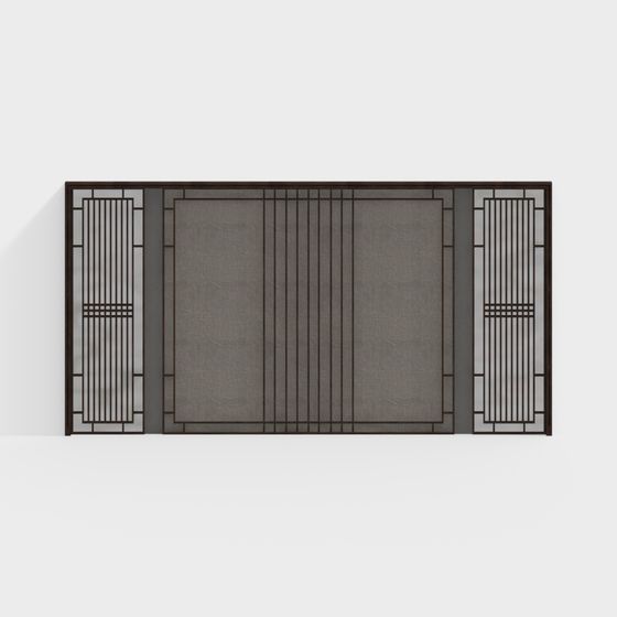 Traditional Asian Screen Elegant 3D model