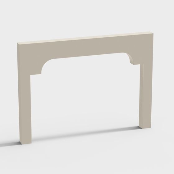 Stylish Arch Door Frame 3D model for Design Projects