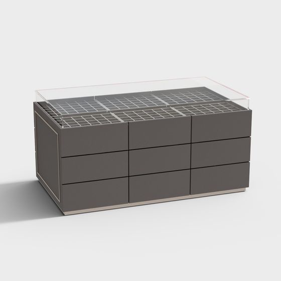 Urban Display Cabinet Low-Poly 3D Model for Contemporary Spaces