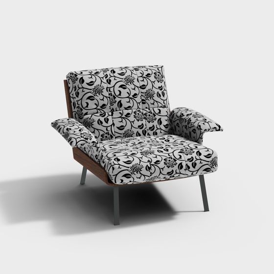 Floral Comfort 3D model Chair