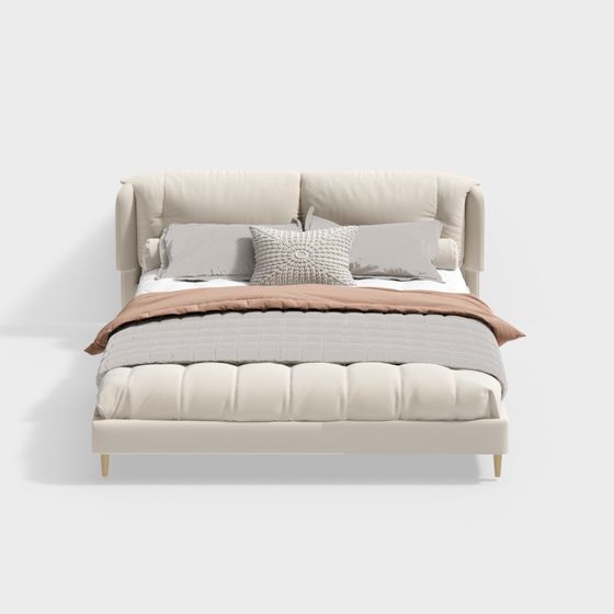 Stylish 3D model Bed for Modern Home Designs