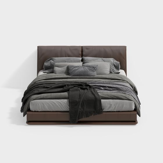 Elegant Modern Bed 3D model for Creative Projects