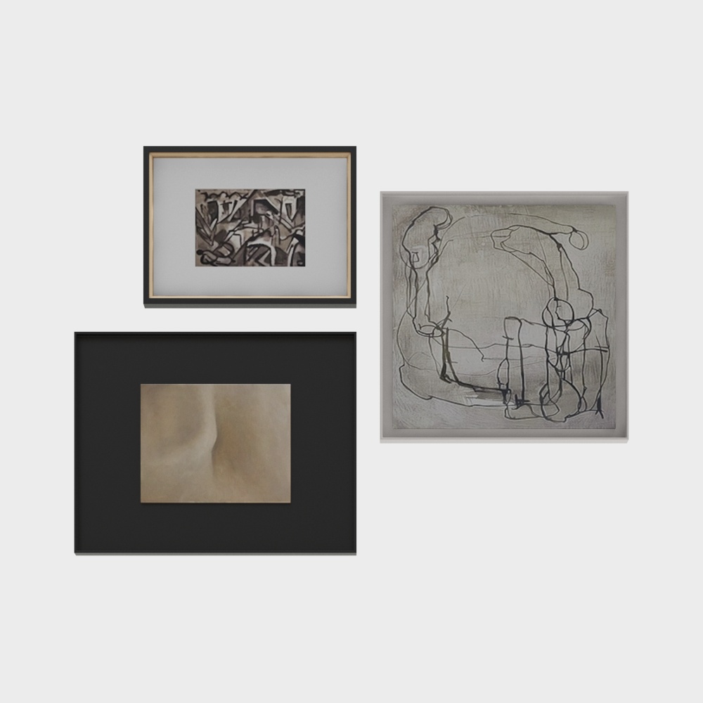 A combination of modern decorative paintings