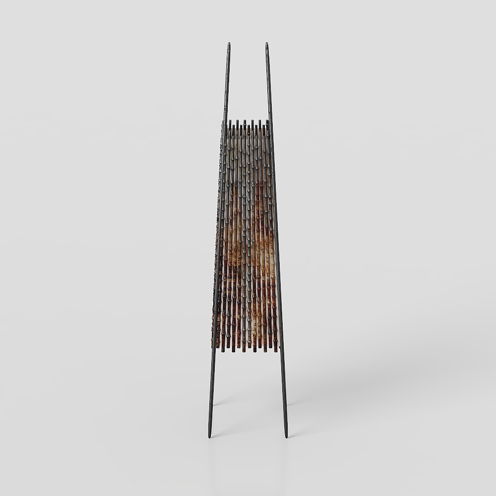 Natural Rhythm Bamboo Screen 3D Model – Low-Poly Bamboo