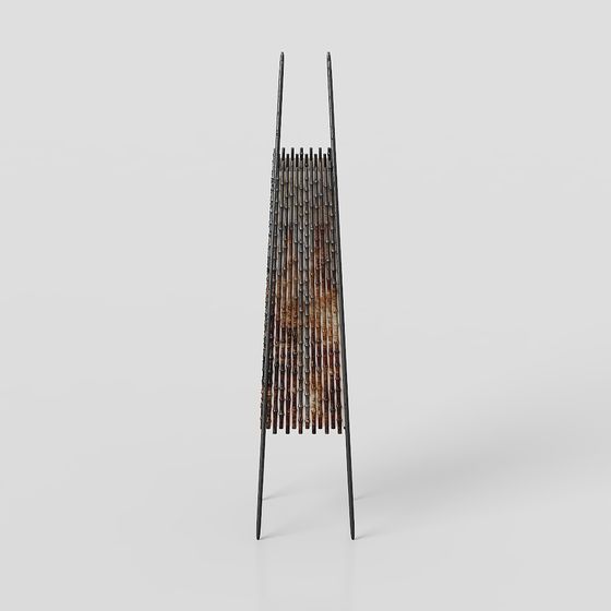 Natural Rhythm Bamboo Screen 3D model