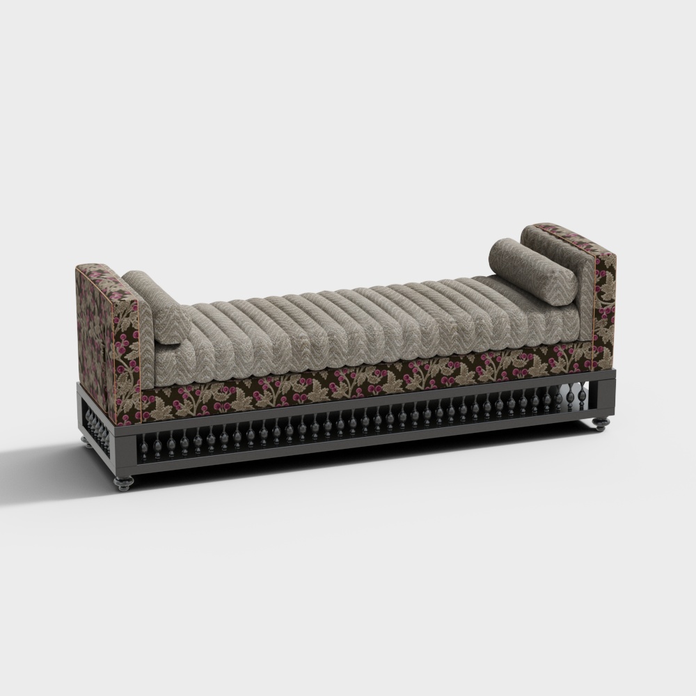 Southeast Asian ethnic wind bed end stool