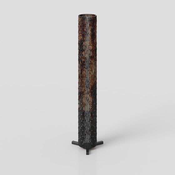Bamboo Grove Pillars 3D model for Creative Projects
