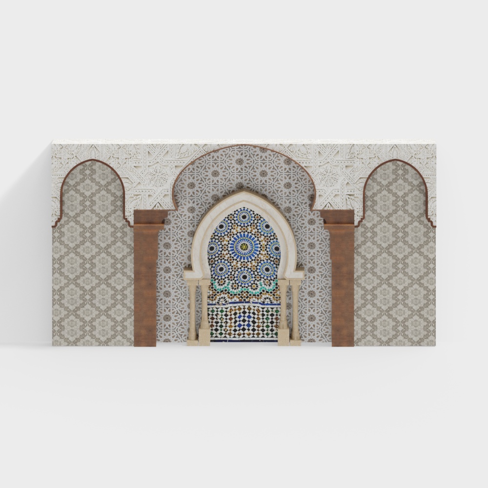 Southeast Asian ethnic wind background wall