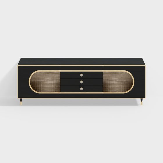 Art Deco Media Console 3D model