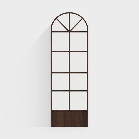 Chinese Glass Partition 3D Model in Black
