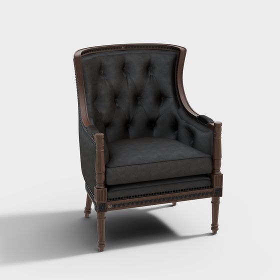 Classic Leather Chair 3D model