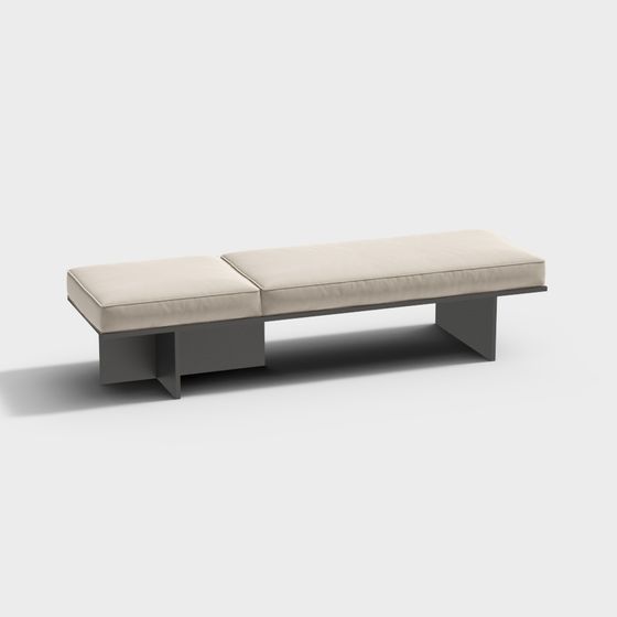 Urban Bench 3D model for Modern Spaces