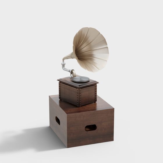 Vintage Gramophone 3D model