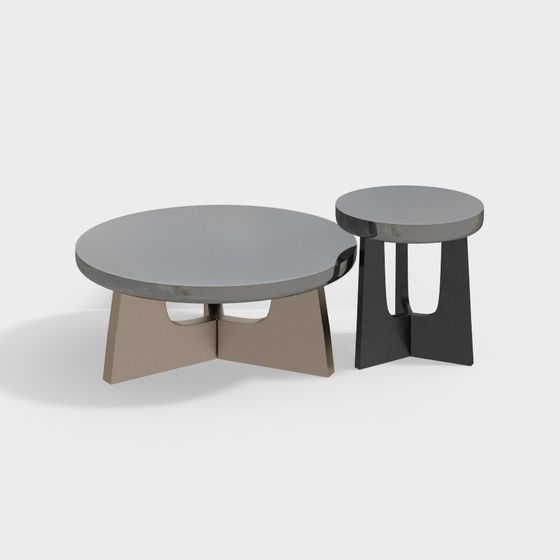Stylish Low-Polygon Coffee Table 3D model for Modern Interiors