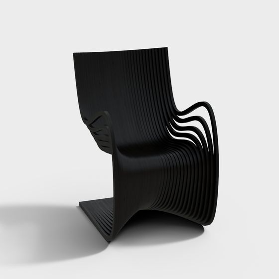 Futuristic Low-Poly Chair 3D model
