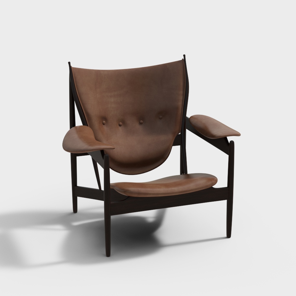 Futuristic Low-Poly Armchair – Scandinavian Minimalist Style