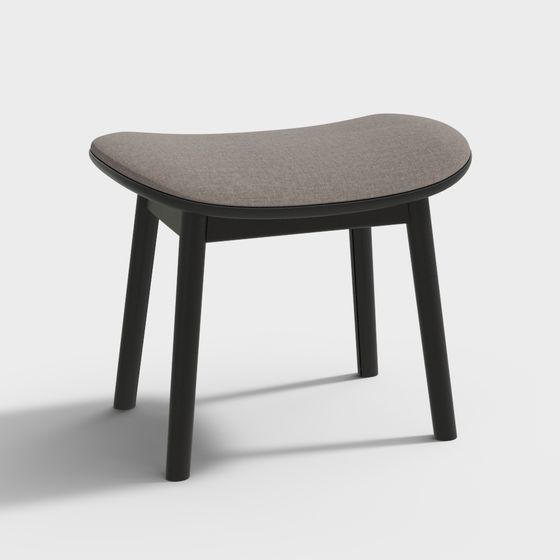 Streamlined Low Poly Stool 3D model