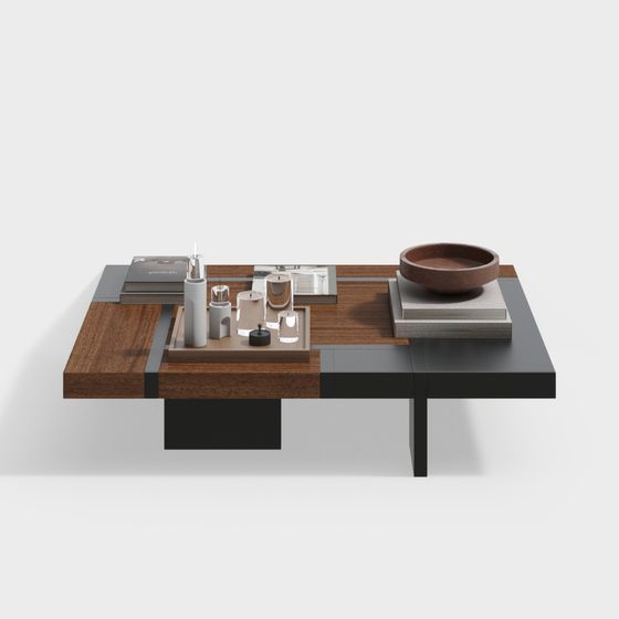 Stylish Low-Poly Coffee Table 3D model for Modern Use