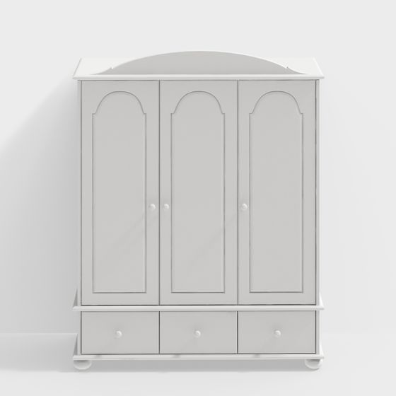 Vintage Wardrobe 3D model