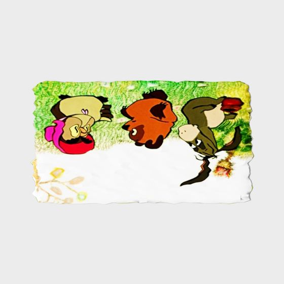 Colorful Animal Friends on Grass 3D model