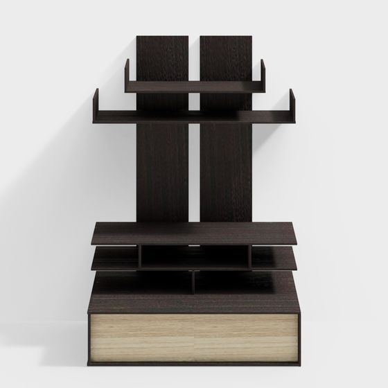 Urban Bookshelf 3D model for Modern Aesthetics