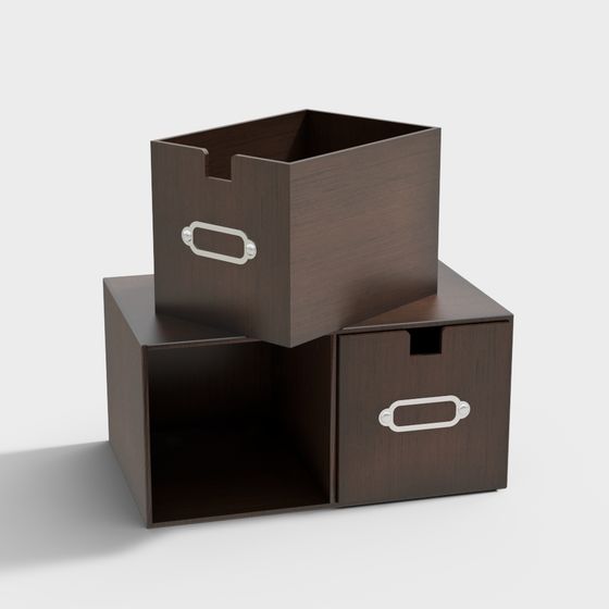 Storage Box Set 3D model for Modern Interiors