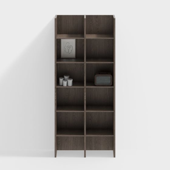 Urban Corner Bookshelf 3D model for Creative Projects
