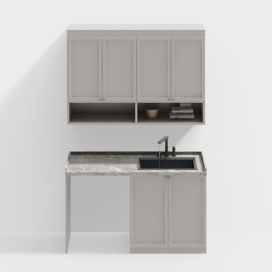 Urban Small Kitchen 3D model