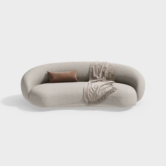 Contemporary Curved Sofa 3D model