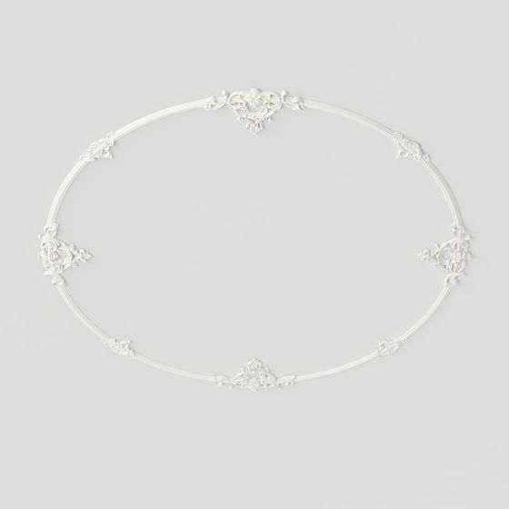 Elegant Oval Frame 3D Model