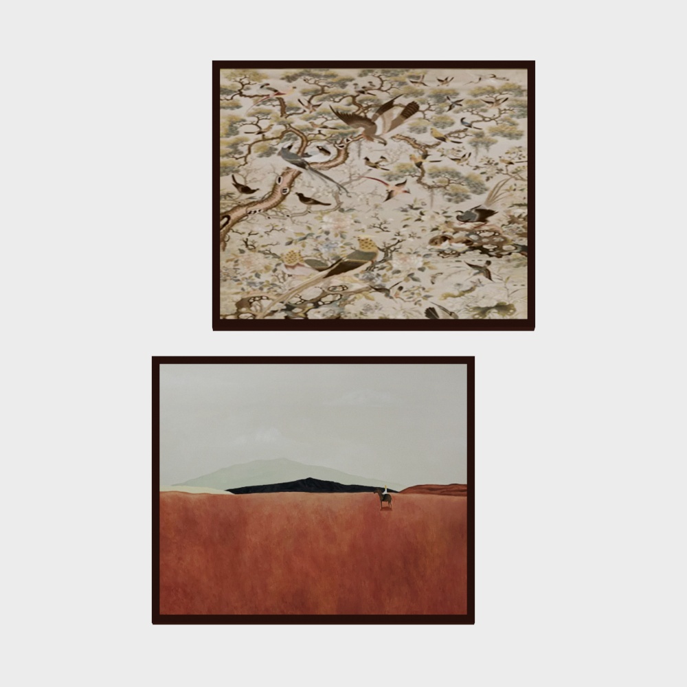 Peintures décoratives abstraites vintage