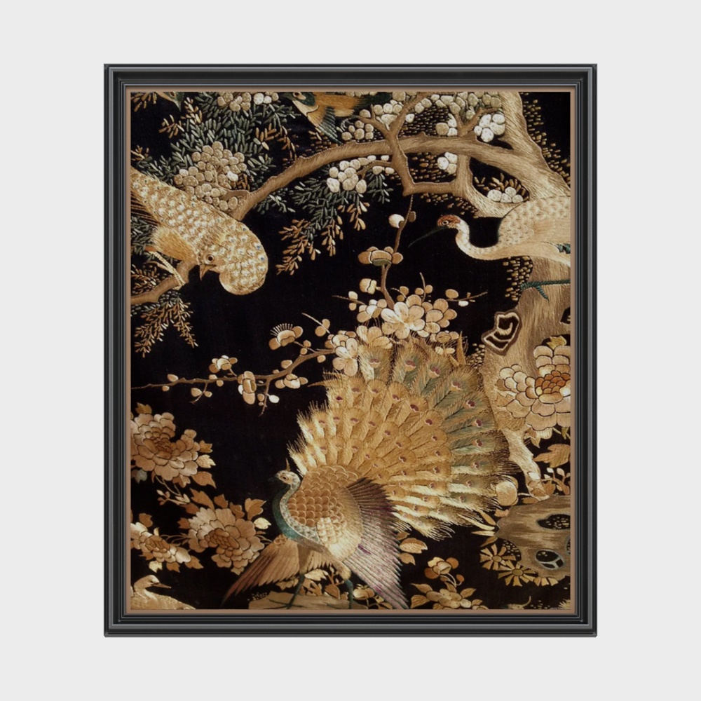 Chinese peacock decorative painting