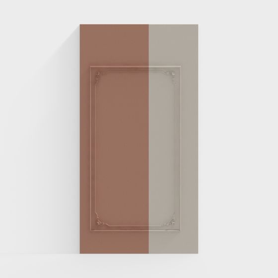 Unique Low-Poly Door Panel 3D model