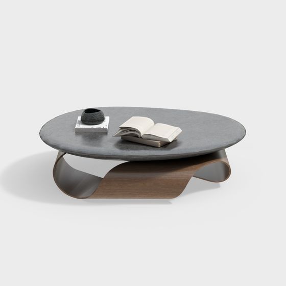 Sleek Low-poly Coffee Table 3D model