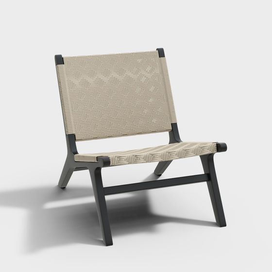 Stylish Low Polygon Leisure Chair 3D model