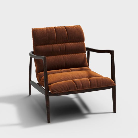 Chic Low-Poly Armchair 3D model for Contemporary Spaces