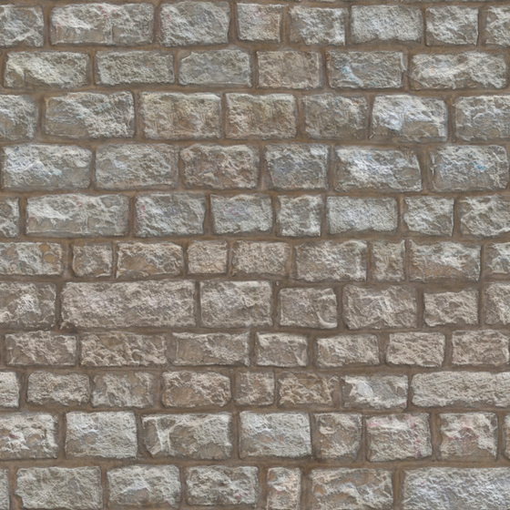 Cultural Stone Tile 3D Model in Golden Finish