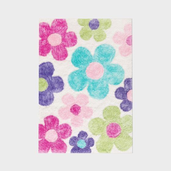 Vibrant Floral 3D Carpet Model for Creative Spaces